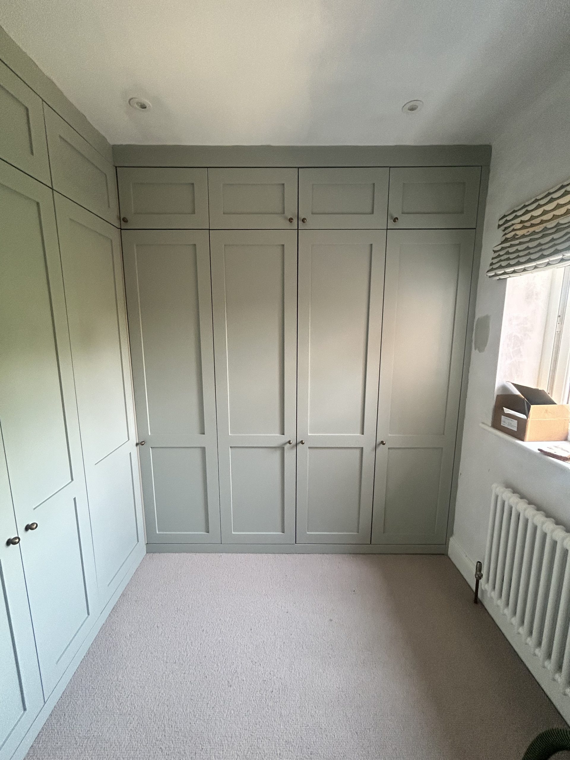 Custom bespoke shaker doors fitted to IKEA Pax wardrobe, Pangbourne