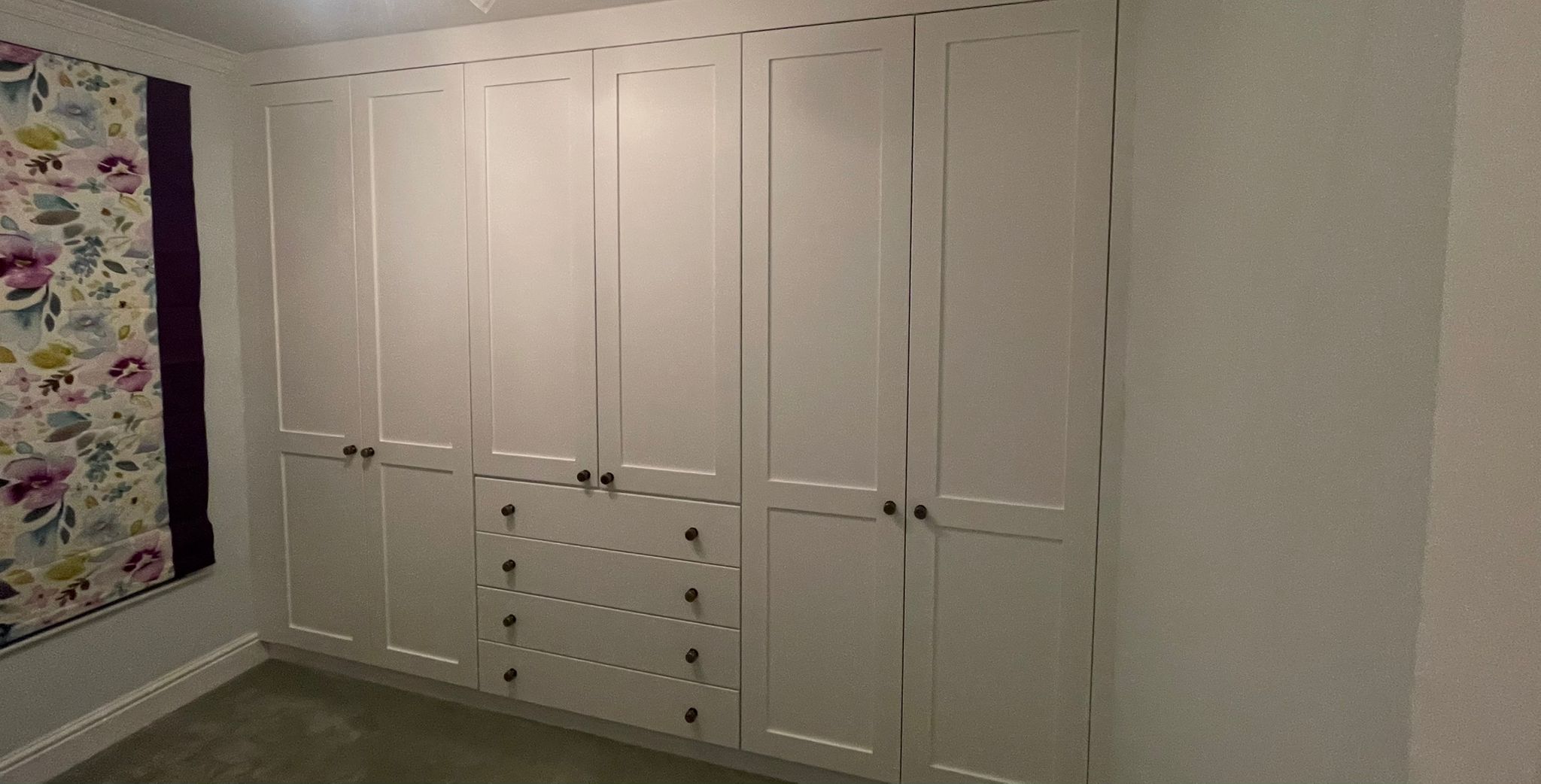 Bespoke painted doors fitted as like-for-like replacement on existing wardrobe, Bracknell